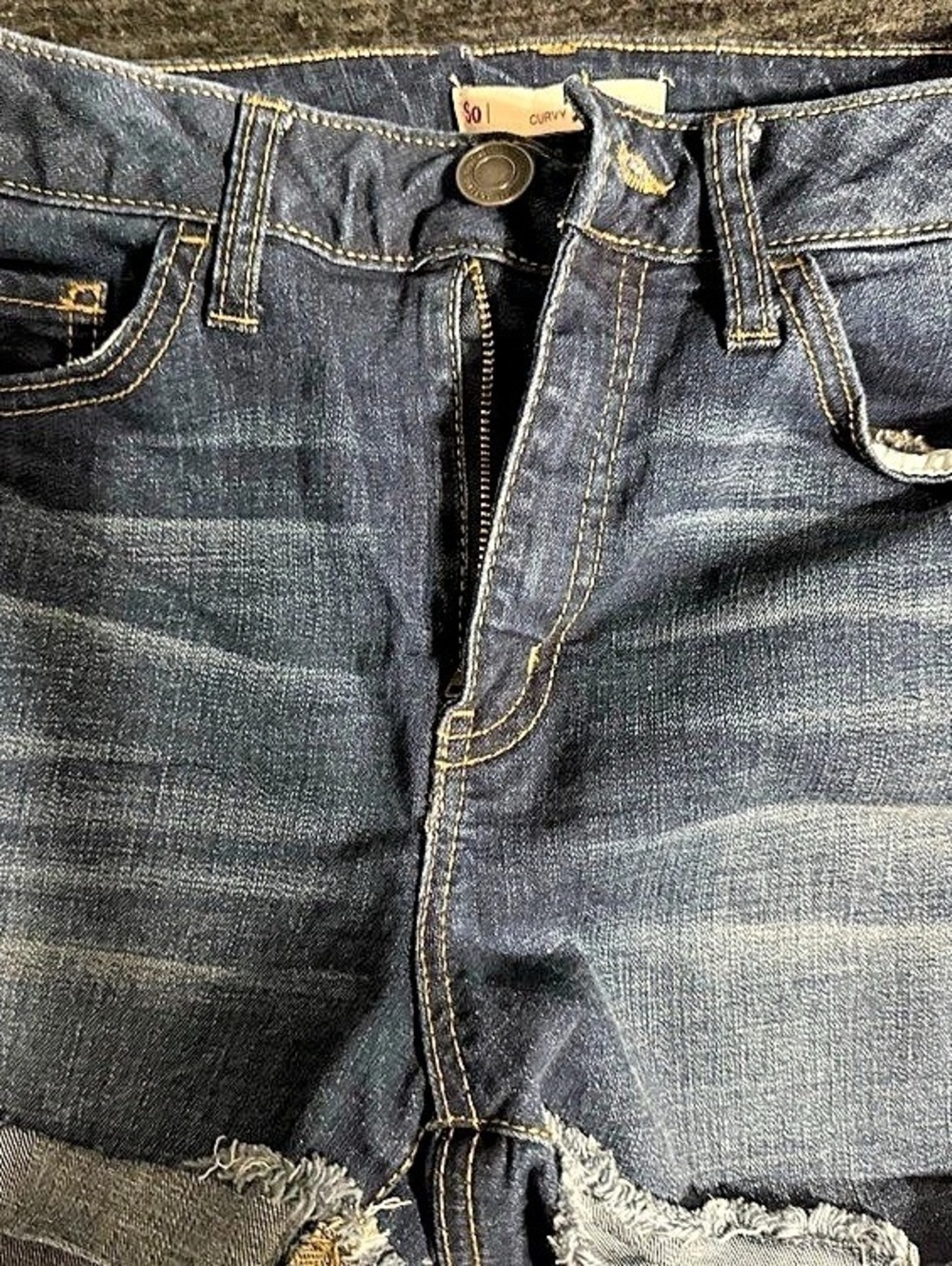 So 1 Curvy Shortie Denim Jean Shorts Size 7/8